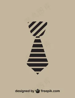 条纹领带的图标设计