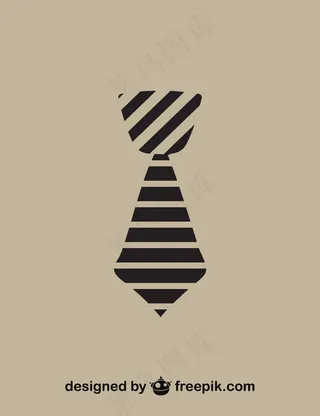 条纹领带的图标设计