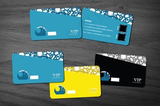 三色超市商场便携式VIP会员卡效果...