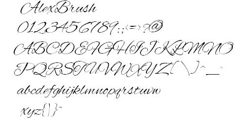 AlexBrush 英文字体下载