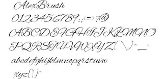 AlexBrush 英文字体下载