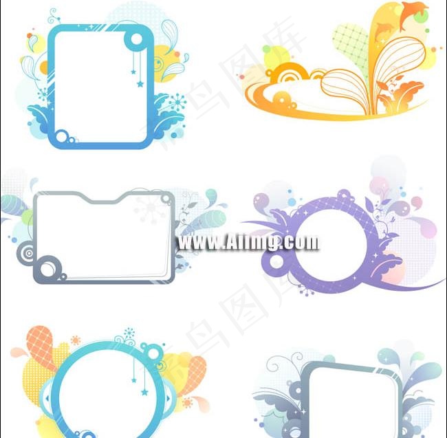 蒙版边框矢量素材