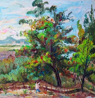 大树风景高清风景油画 大树风景高清风景油画