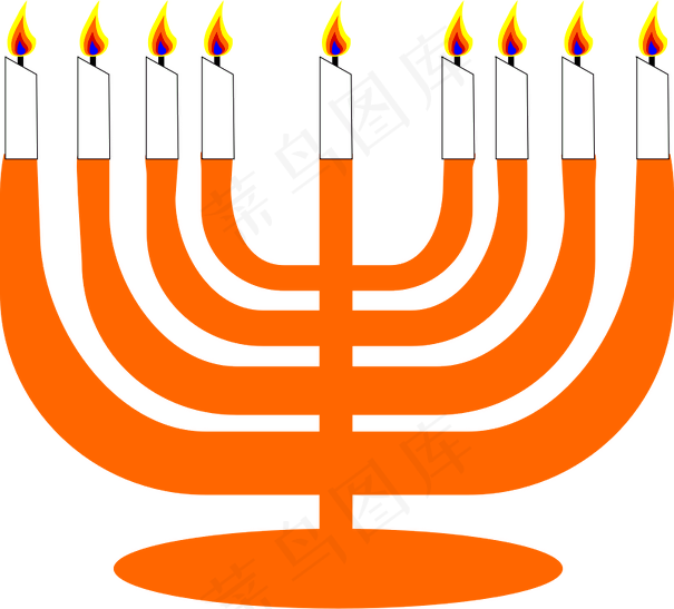 光明节简单的烛台