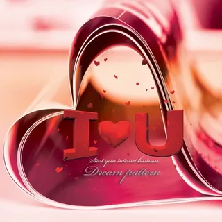 温馨信息书心形素材