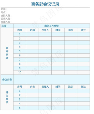商务部会议记录