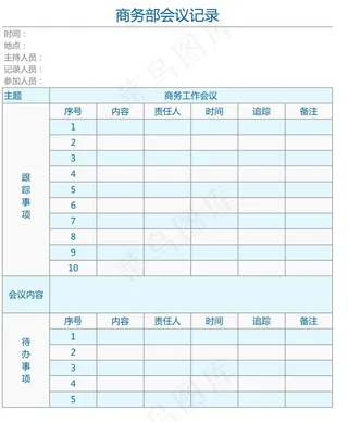 商务部会议记录