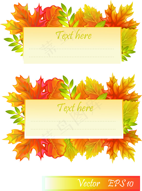 创意枫叶销售设计矢量素材-2