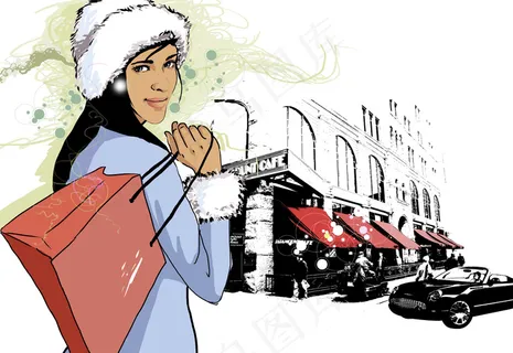 购物的女孩漫画 购物的女孩漫画