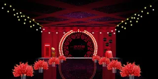婚礼资料布置图库婚庆背景舞台现场效果图