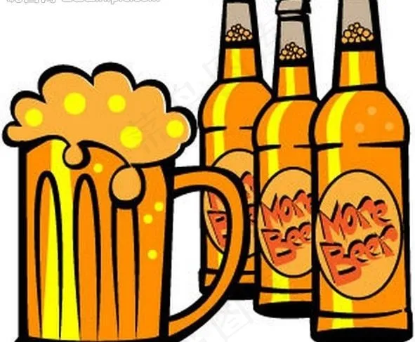 卡通啤酒杯图片eps,ai矢量模版下载