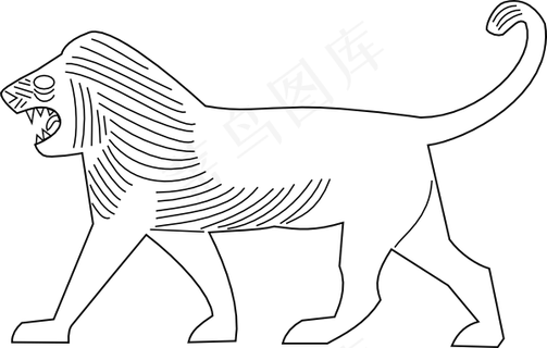 狮子外形剪贴画