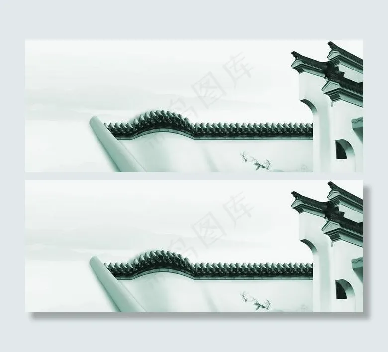 中国古典建筑PSD分层模板 古典建...psd模版下载