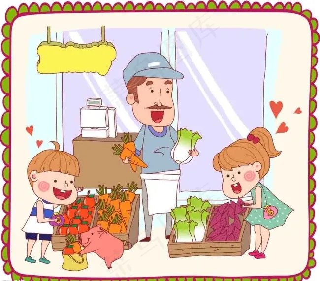 卡通插画图片ai矢量模版下载