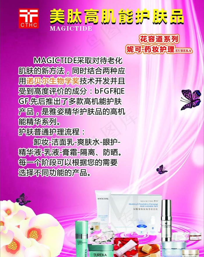 护肤品海报图片cdr矢量模版下载