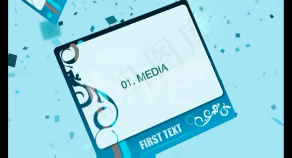 蓝色图片特效视频