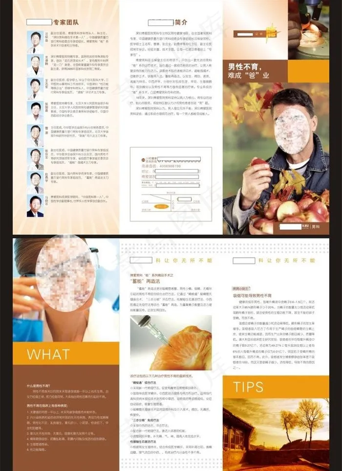 男科三折页图片(285X210)cdr矢量模版下载