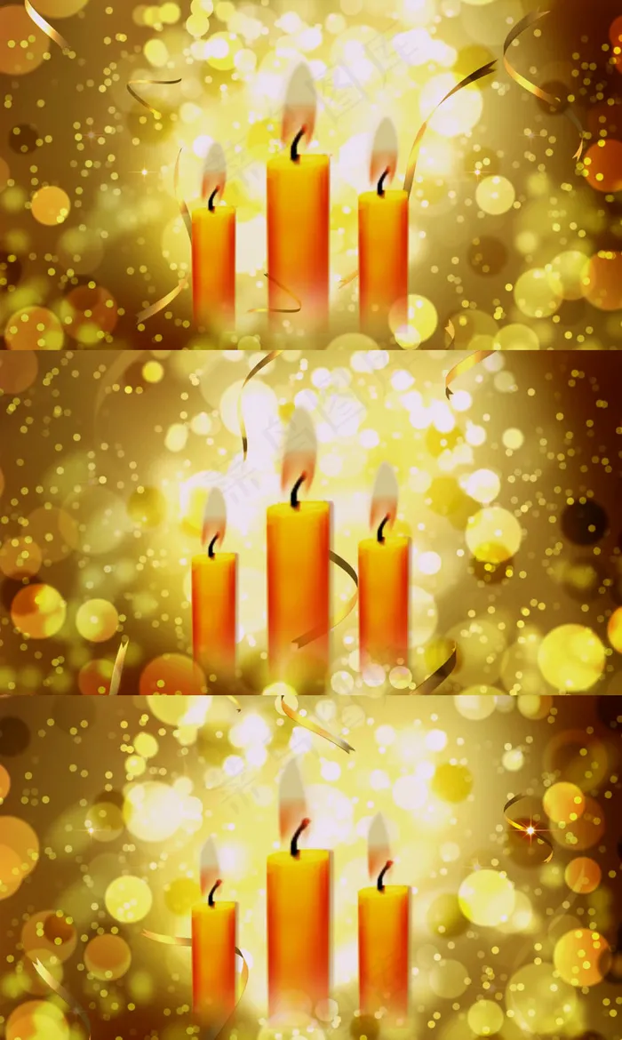 高清感恩生日节日蜡烛星光视频