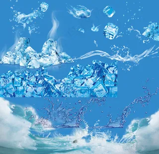 冰块浪花特效素材