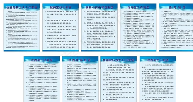 住院部制度牌图片cdr矢量模版下载