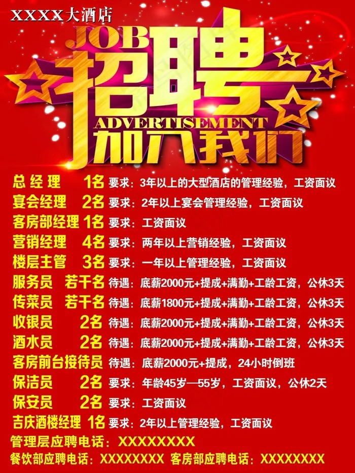 招聘(4724X6299(DPI:80))psd模版下载