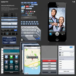 5版iOS 6 GUI PSD源文...