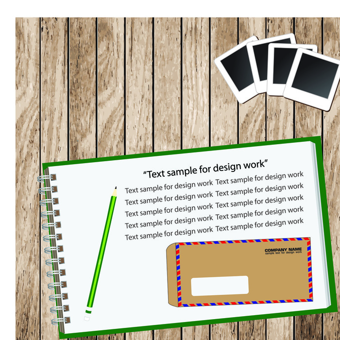 精美笔记本背景矢量素材1