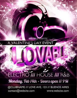 LOVE情人节海报设计PSD素材