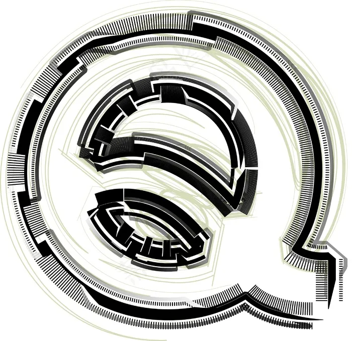 字体的字母Q技术eps,ai矢量模版下载