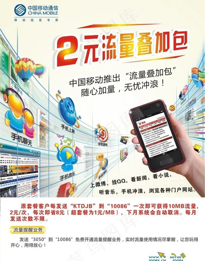2元流量叠加包图片cdr矢量模版下载