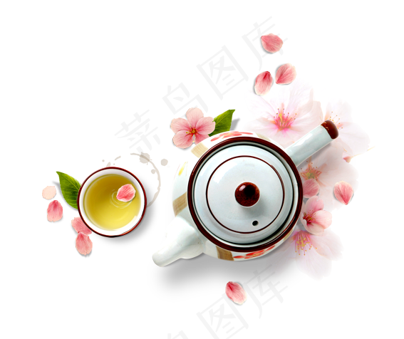 清新温婉浅色茶壶产品实物