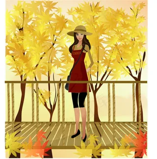 时尚女性 浪漫生活 矢量人物 AI...