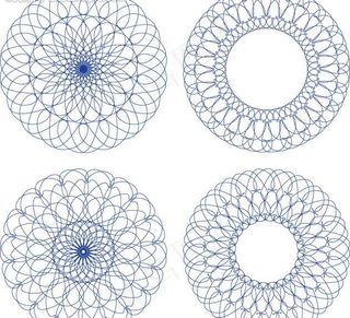 欧式防伪花纹矢量素材图片