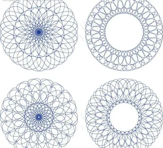欧式防伪花纹矢量素材图片