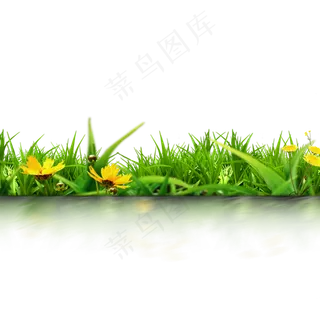 春季绿色小草绿地草地草坪草丛海报素...