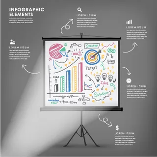 商务演示白板信息图