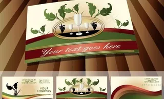 炫彩卡片设计矢量素材