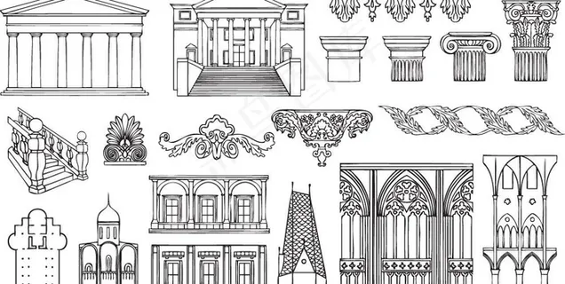 欧式建筑矢量图片