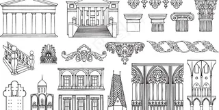 欧式建筑矢量图片