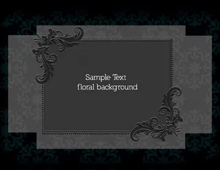 黑色背景婚礼请柬背景模板矢量素材