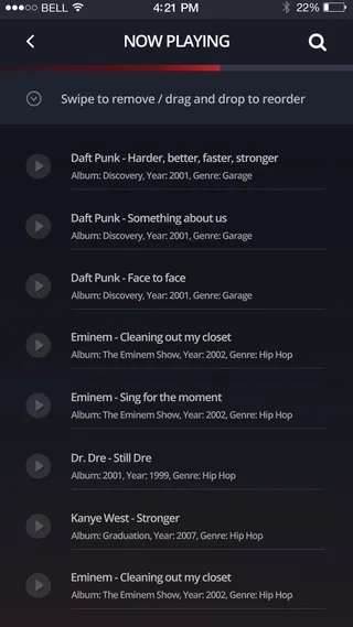 音乐播放器APP页面设计素材模板6