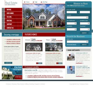 个性房地产网站psd模板