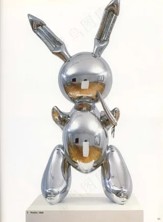 银色充气兔子图片