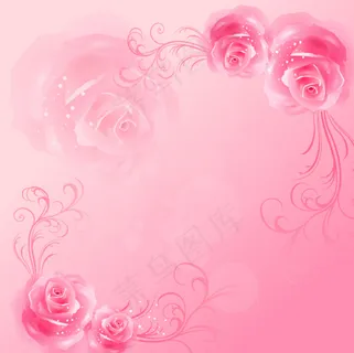 梦幻花朵玫瑰花背景墙图片 梦幻花朵玫瑰花背景墙图片