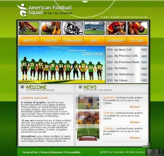 橄榄球球队介绍网页模板