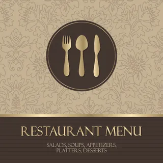 西餐菜单背景刀叉图案矢量素材
