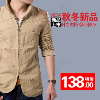 时尚韩潮型男夹克直通车PSD