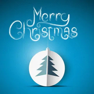 圣诞节松枝边框设计矢量素材