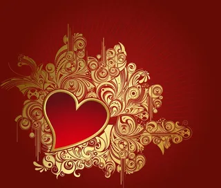 2010情人节心形背景矢量素材