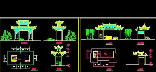 某森林公园大门设计图纸